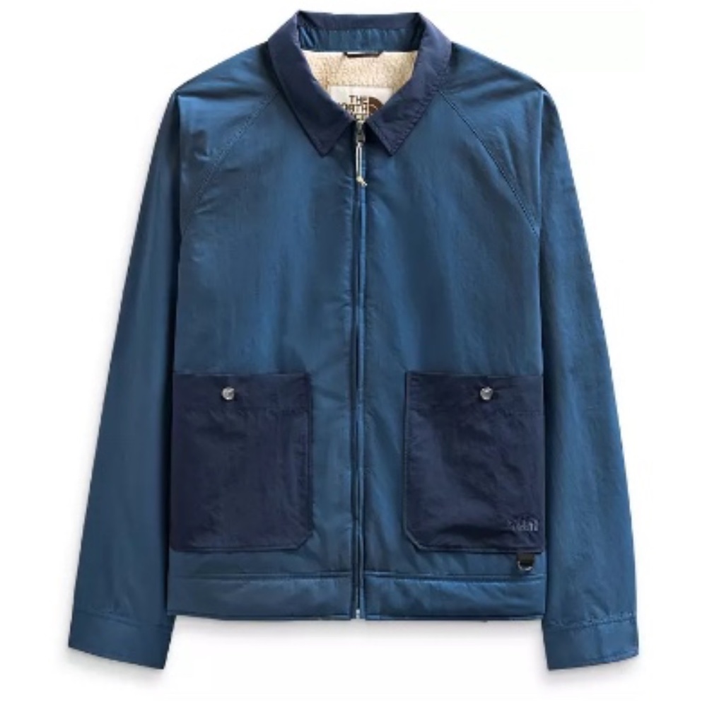 The North Face M66 Work Jacket Shady Blue Sherpa Fleece Lined Mens, Large